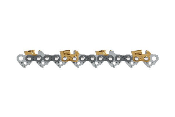 Detailansicht der Stihl Kette 23 RD3 Pro Rapid Duro 35 cm auf weißem Hintergrund