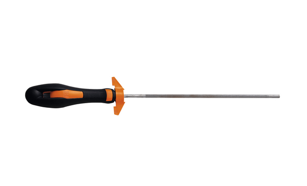 STIHL Feilengriff FH1 mit schwarzem Softgriff und orangefarbenem Führungselement