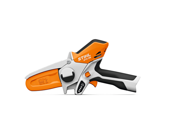 Stihl GTA 26 Akku-Gehölzschneider in Orange und Weiß mit Markenlogo
