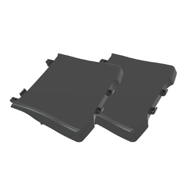 Zwei schwarze abnehmbare Seitentische für Weber Q2000N-Serie Gasgrills