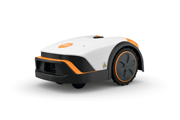 STIHL iMOW 4 Mähroboter in Weiß und Orange für Rasenpflege