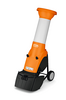 STIHL GHE 260 S Häcksler in Orange und Weiß mit Auffangbox und Rädern