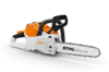 STIHL MSA 220 C-B Akku-Kettensäge auf weißem Hintergrund