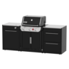 Weber BBQ Kitchen Gas 231 Set für Genesis mit Gasgrill und Stauraummodulen in Schwarz und Edelstahl