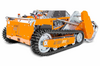Ferngesteuerter Schlegelmäher AS 1000 Ovis RC in Orange mit Raupenbändern und breitem Mähdeck