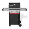 Weber SPIRIT E-210 Gasgrill in Schwarz mit zwei Brennern und Seitentischen