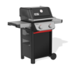 Weber SPIRIT E-210 Gasgrill in Schwarz mit zwei Brennern und Seitentischen