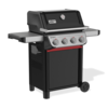 Weber SPIRIT E-410 Gasgrill in Schwarz mit vier Brennern und seitlichen Ablagen