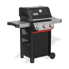 Weber SPIRIT E-325 GBS Gasgrill in Schwarz mit klappbaren Seitentischen und eingebautem Thermometer