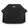 Schwarze Weber Premium Abdeckhaube für Genesis II 200-Serie Grill mit sichtbarem Logo