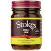 Stokes Chilli Jam Glas mit dunkelroter Marmelade und Etikett