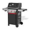 Weber SPIRIT E-335 GBS Gasgrill in Schwarz mit drei Brennern und Seitentischen