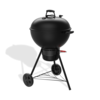 Weber Master-Touch GBS C-5755 STEALTH Holzkohlegrill in Schwarz mit Deckelthermometer und GBS-Grillrost