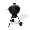 Weber Master-Touch GBS C-5755 STEALTH Holzkohlegrill in Schwarz mit Deckelthermometer und GBS-Grillrost