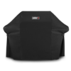 Schwarze Weber Premium Abdeckhaube für Genesis II 600 Grill mit sichtbarem Logo