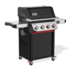 Weber SPIRIT EP-425 GBS Gasgrill in Schwarz mit vier Brennern und Edelstahl-Seitentischen