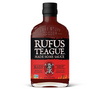 Flasche Rufus Teague Blazin Hot BBQ Sauce mit Totenkopf-Design und Warnhinweisen zur Schärfe