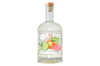 Flasche von Kupper Limette-Grapefruit-Likör mit fruchtigem Etikett