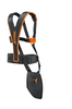 STIHL Forstgurt ADVANCE XXL in Schwarz und Orange mit gepolsterten Schulterriemen und Hüftgurt