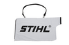 Weißer STIHL Auffangsack für Laubsauger mit Logo und Tragegurt