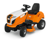 STIHL RT 4097 SX Aufsitzmäher in Orange und Weiß mit ergonomischem Design und robusten Rädern