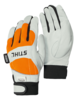STIHL Handschuhe DYNAMIC Protect MS in Weiß Schwarz Orange für Motorsägenarbeit