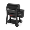 Weber SEARWOOD Holzpelletgrill in Schwarz mit digitalem Bedienfeld und mobiler Basis
