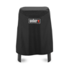 Schwarze Weber Premium Abdeckhaube über einem Lumin Elektrogrill