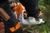 Professionelle Forstarbeit mit einer Stihl MS 500i W Motorsäge im Einsatz