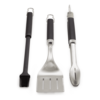 Weber Premium Grillbesteck-Set mit Zange Wender und Pinsel in Edelstahl und Schwarz