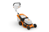 STIHL Akku-Rasenmäher RMA 248 T in Studioaufnahme mit sichtbaren Markenlogos