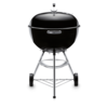 Schwarzer Weber Bar-B-Kettle Grill mit porzellanemailliertem Deckel und Kessel