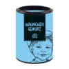 Blaue Gewürzdose von Just Spices für Hähnchen mit Illustration eines lächelnden Jungen