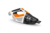 STIHL SEA 20 Akku-Handstaubsauger in Weiß und Orange mit transparentem Staubbehälter