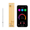 MEATER Pro smartes Kochthermometer neben Smartphone mit geöffneter App