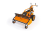 AS 901 SM Schlegelmulcher in Orange mit robusten Rädern und breitem Mähdeck