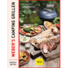 Cover von Weber's Camping Grillen mit gegrillten Speisen und Weber-Grill im Hintergrund