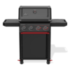 Weber Spirit E-425C STEALTH Gasgrill in Schwarz mit roten Akzenten