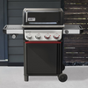 Weber SPIRIT EX-435 smart gas grill with four burners, Sear Zone, side burner, and digital thermometer