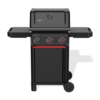 Weber Spirit E-325 STEALTH Gasgrill mit drei Brennern und roten Akzenten