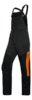 STIHL Latzhose FUNCTION Universal in Schwarz mit orangefarbenem Streifen und Logo