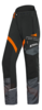 Stihl Bundhose ADVANCE X-Flex in Schwarz mit orangefarbenen Details und mehreren Taschen