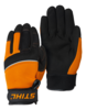 STIHL Handschuhe DYNAMIC Vent Größe S in Schwarz und Orange mit Klettverschluss und Lüftungslöchern