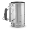 Weber Anzündkamin Rapidfire aus aluminiertem Stahl mit zwei Griffen und Lüftungslöchern
