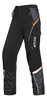 Schwarze STIHL Bundhose ADVANCE X-Light mit orangefarbenen Details und reflektierenden Streifen