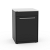Schwarzes BBQ Kitchen Tür Modul mit Edelstahldeckel für Outdoor-Küchen