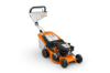 STIHL RM 248 T Rasenmäher in Orange und Weiß auf weißem Hintergrund