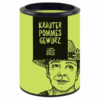 Just Spices Kräuter Pommes Gewürz Dose mit Zeichnung eines lächelnden Mannes und Kräutern