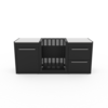 Weber BBQ Kitchen 210 Set mit schwarzen Modulen und Edelstahl-Arbeitsplatten für Outdoor-Küchen