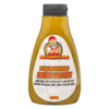 Flasche von Big Daddy's BBQ Knobi Butter Marinade mit Cartoon-Mann und Produktbeschreibung